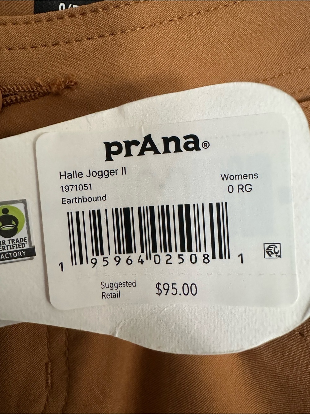 NWT prAna Halle Jogger II Earthbound Hiking Pants ReZion Size 0 Regular - Picture 11 of 11